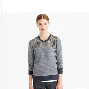 J Crew Studded Embellished Sweatshirt